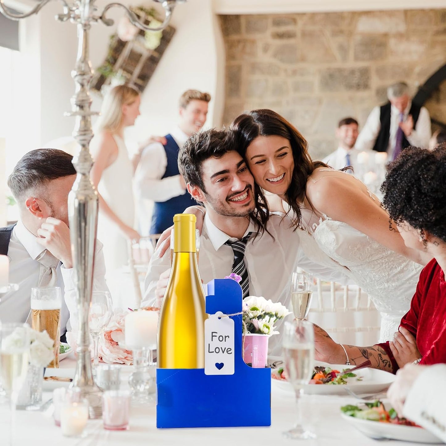 10 Pack 2 Cup Disposable Drink Carrier with Handle Paperboard Coffee Cup Holder Portable for Hot Cold Drinks Food Delivery Services with Heart Card for Teacher Appreciation Week Mother's Day