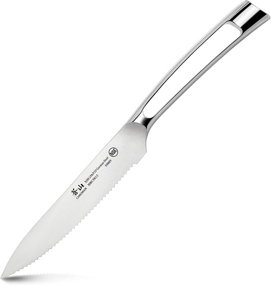 Cangshan N1 Series 59809 German Steel Forged Serrated Utility Knife, 5-Inch