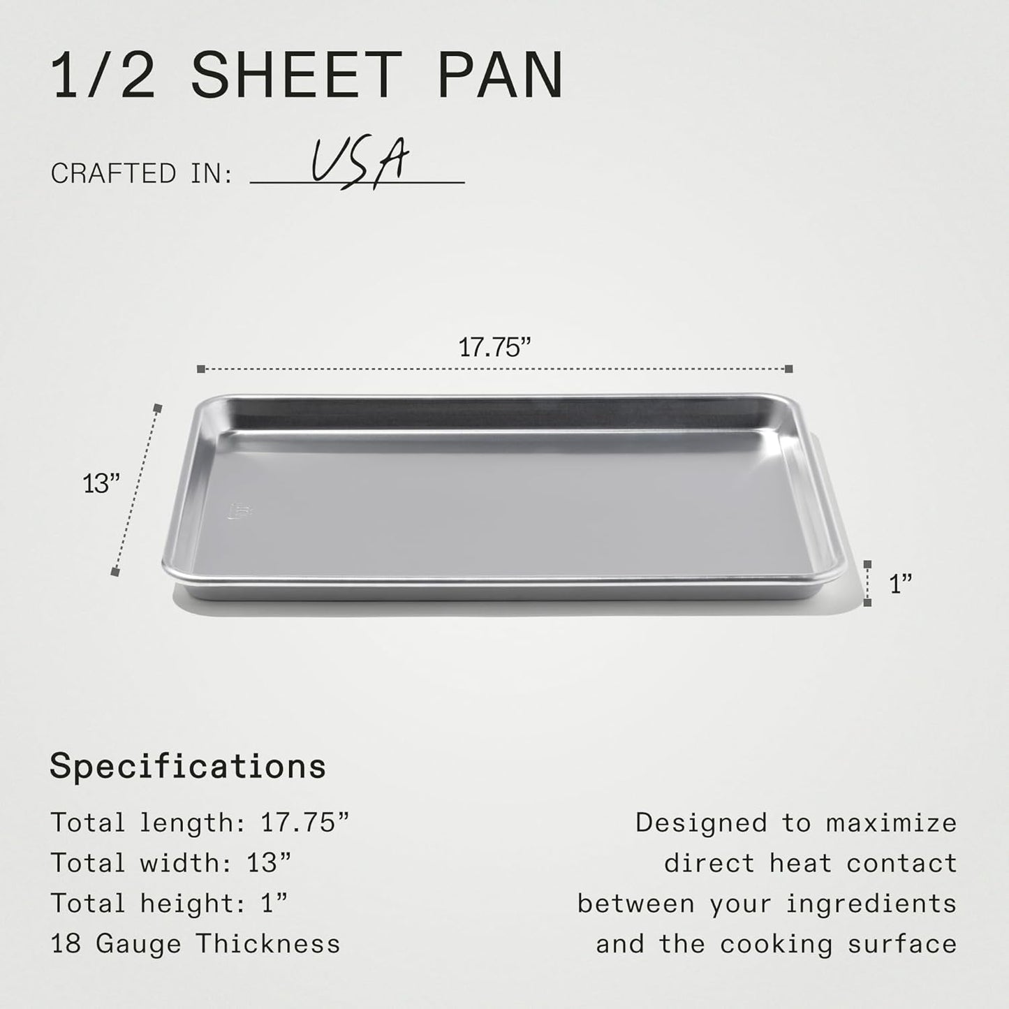 Made In Cookware - Sheet Pan - Commercial Grade Aluminum - Professional Bakeware
