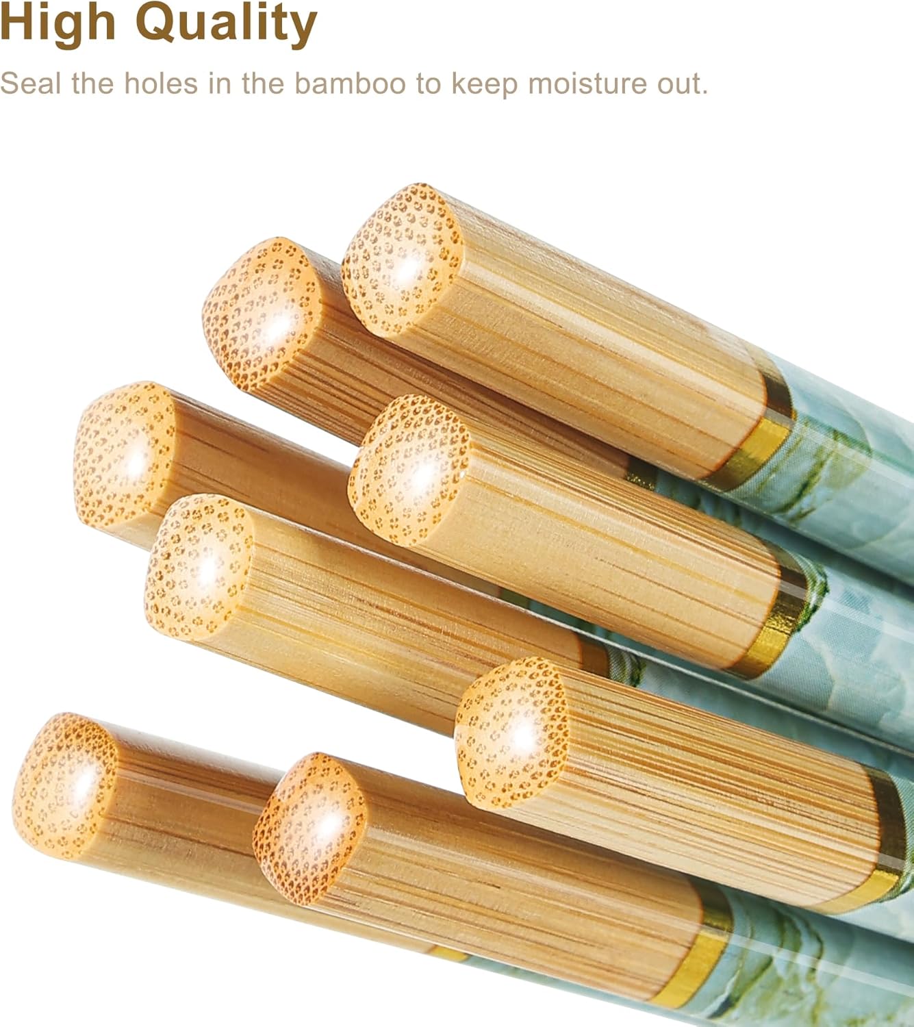 20Pairs Bamboo Chopstick Reusable Wooden Chop Sticks Washable Chinese Style 9.5Inch