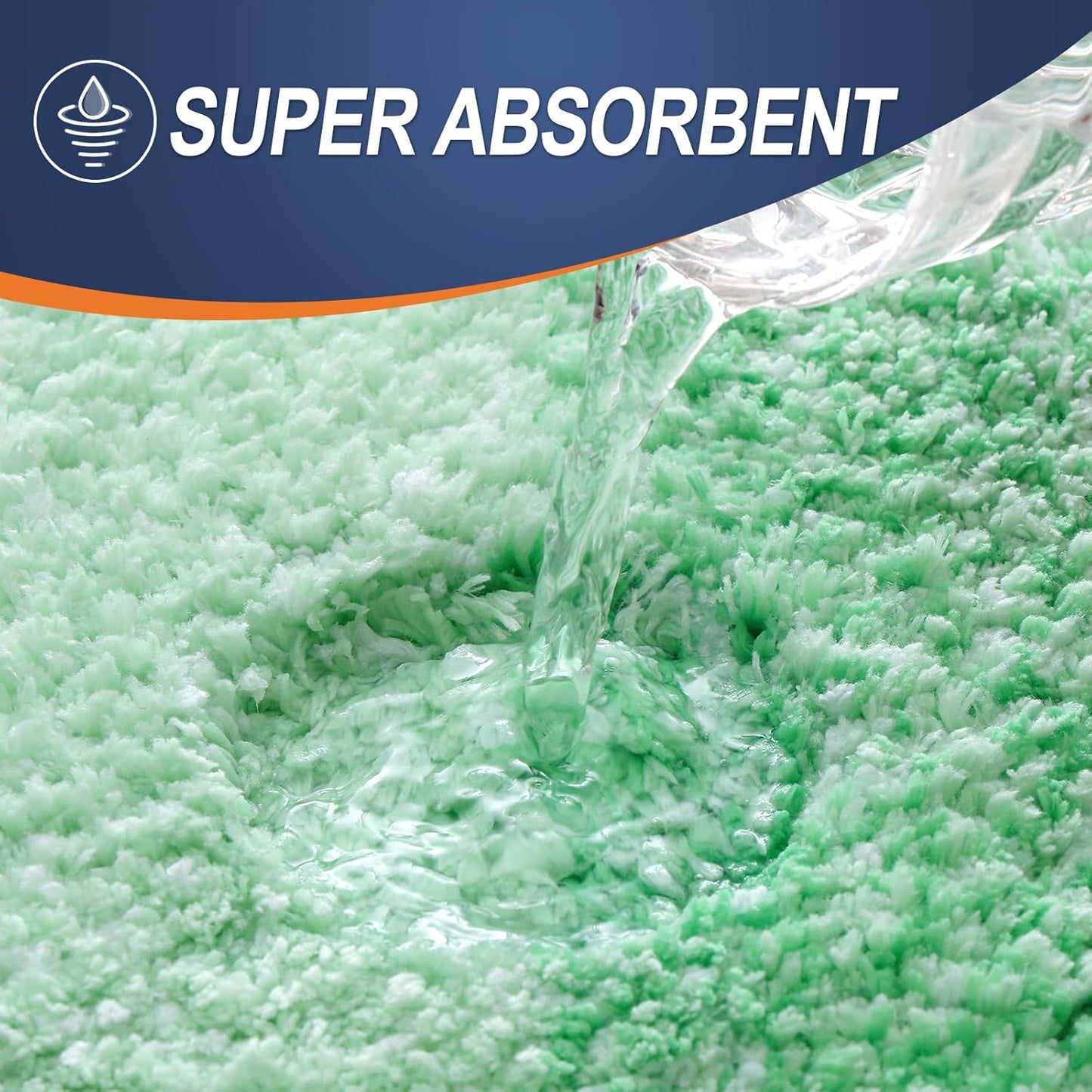 OLANLY Bathroom Runner Rugs 47x20, Extra Soft Absorbent Microfiber Bath Rugs, Rubber Backing, Quick Dry, Machine Washable Bath Mats for Bathroom Floor, Tub and Shower, Home Decor Accessories, Green