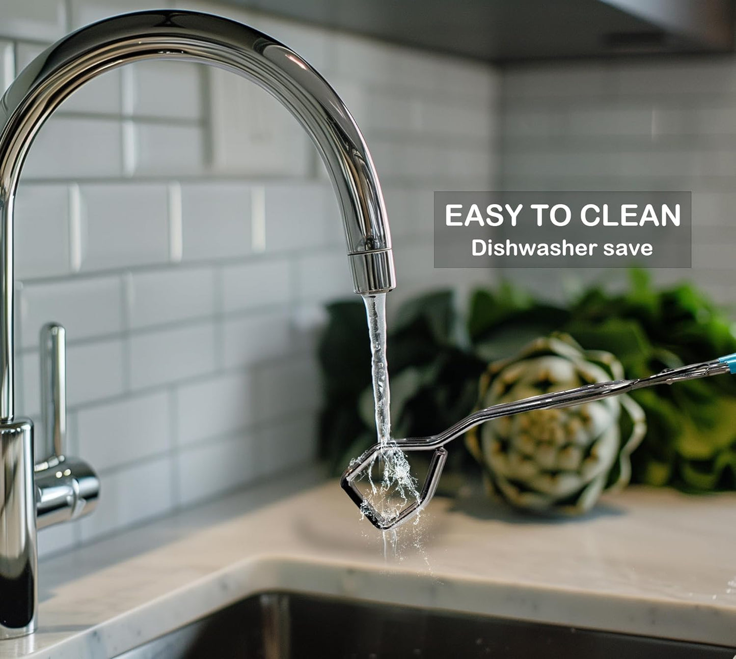 Stainless Steel Scissor Tongs, Heavy Duty, Kitchen Tongs for Food Cooking Barbecue BBQ Grilling and Serving (2pcs Blue)