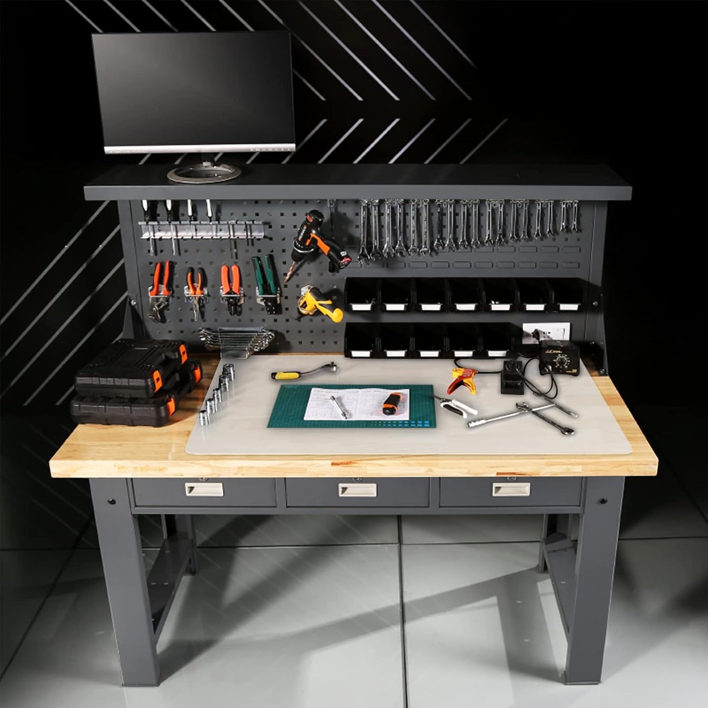 Ewen 39.4x23.5in 2mm Extra Large Silicone Mat, Thick Heat Resistant Placemat Silicone Mats for Kitchen Counter, Bar Workbench Table Protector Cover Pad for Air Fryer Coffee Maker Stove Translucent