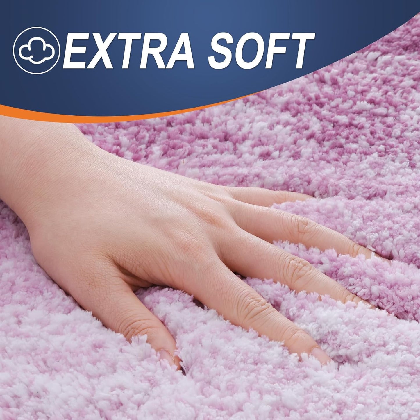 OLANLY Bathroom Runner Rugs 47x24, Extra Soft Absorbent Microfiber Bath Rugs, Rubber Backing, Quick Dry, Washable Bath Mats for Bathroom Floor, Tub and Shower, Home Decor Accessories, Pinkish-Purple