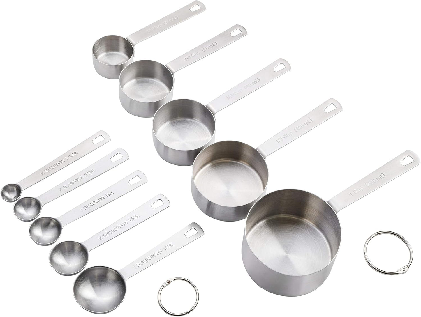 Babish 10-Piece Stainless Steel Measuring Cups & Spoon Set