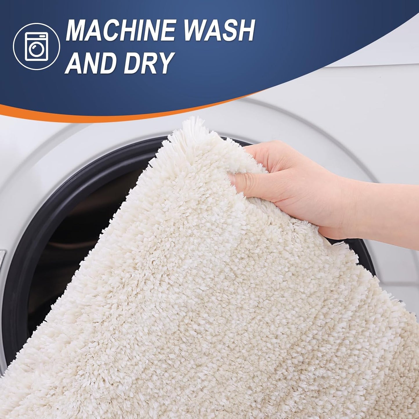 OLANLY Bathroom Runner Rugs 70x24, Extra Soft Absorbent Microfiber Bath Rugs, Rubber Backing, Quick Dry, Washable Bath Mats for Bathroom Floor, Tub and Shower, Home Decor Accessories, Light Beige