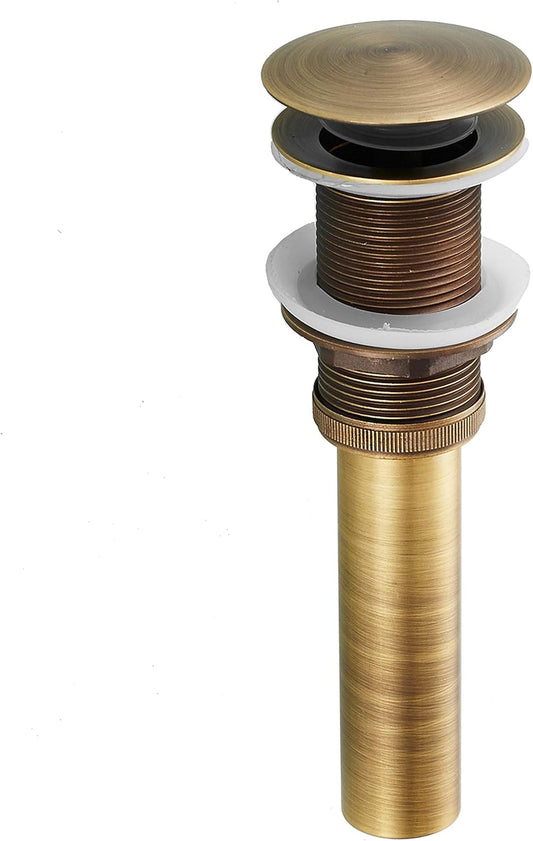 Bathroom Toilet Antique Solid Brass Pop up Drain Sink Drain Faucet Stopper Large Pop Without Overflow