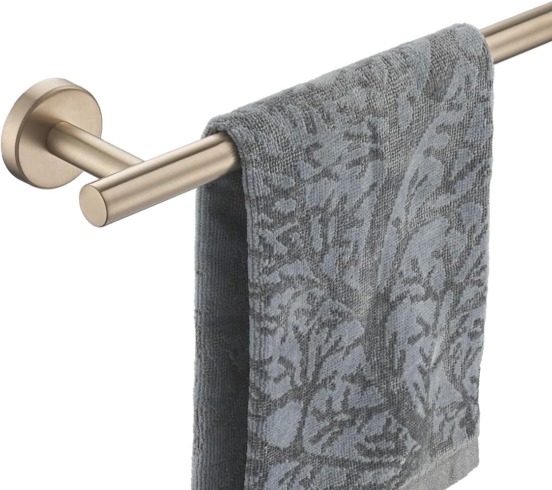 JQK Champagne Bronze Bath Towel Bar, 39 Inch 304 Stainless Steel Thicken 1mm Towel Rack Bathroom, Towel Holder Wall Mount, Useable Length 36 Inch, TB110L36-CB