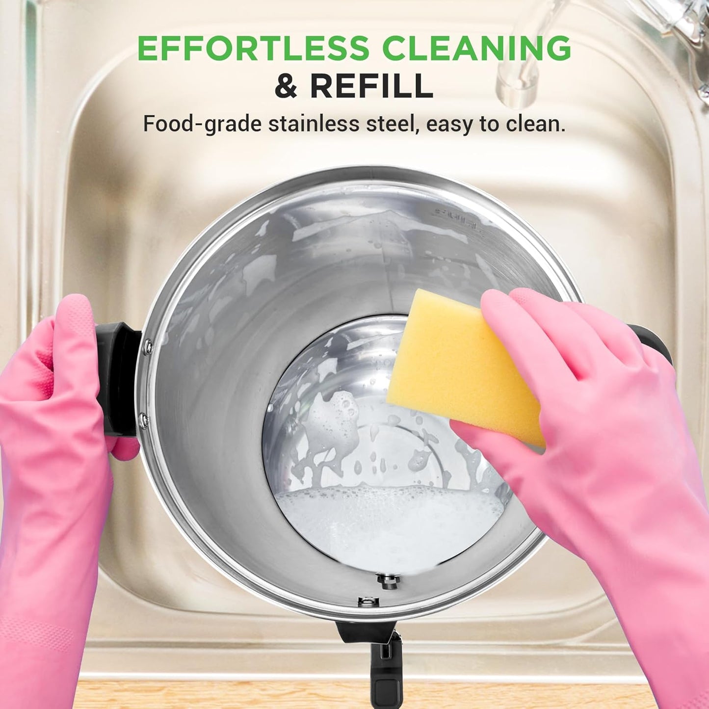 NutriChef Water Boiler and Hot Water Dispenser, 19L Electric Beverage Dispenser with Safety Lock Lid, Non-Drip Tap, Warm Function, Food Grade Stainless Steel, Home & Commercial Use, 19"x9"x9", Silver