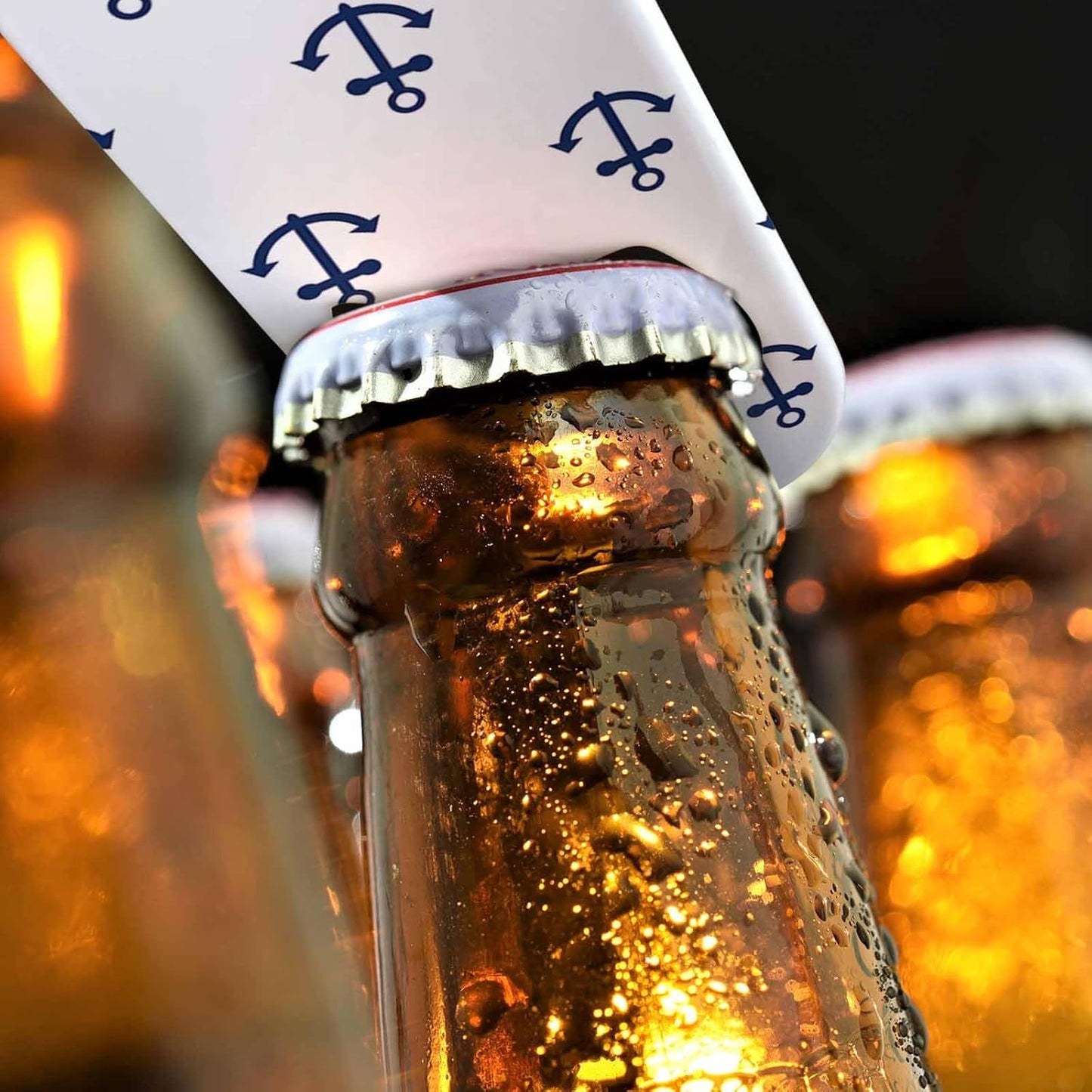 Anchors Stainless Steel Bottle Opener Nautical Anchor Hook Marine Cruise Symbol Boat or Ship Flat Beer Bottle Opener Keychain for Home Kitchen Bar Restaurant Party Birthday Gift