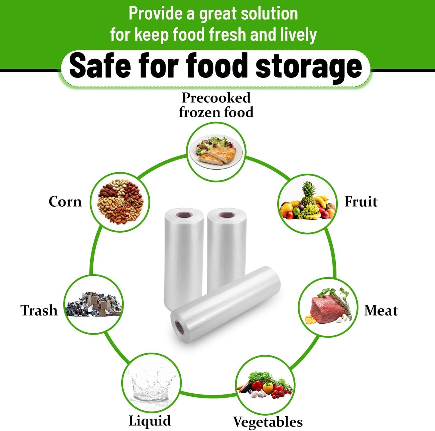 [4 Rolls] 12" X 20" Plastic Produce Bags on a Roll, Bread and Grocery Clear Bag, 350 Bags Per Roll