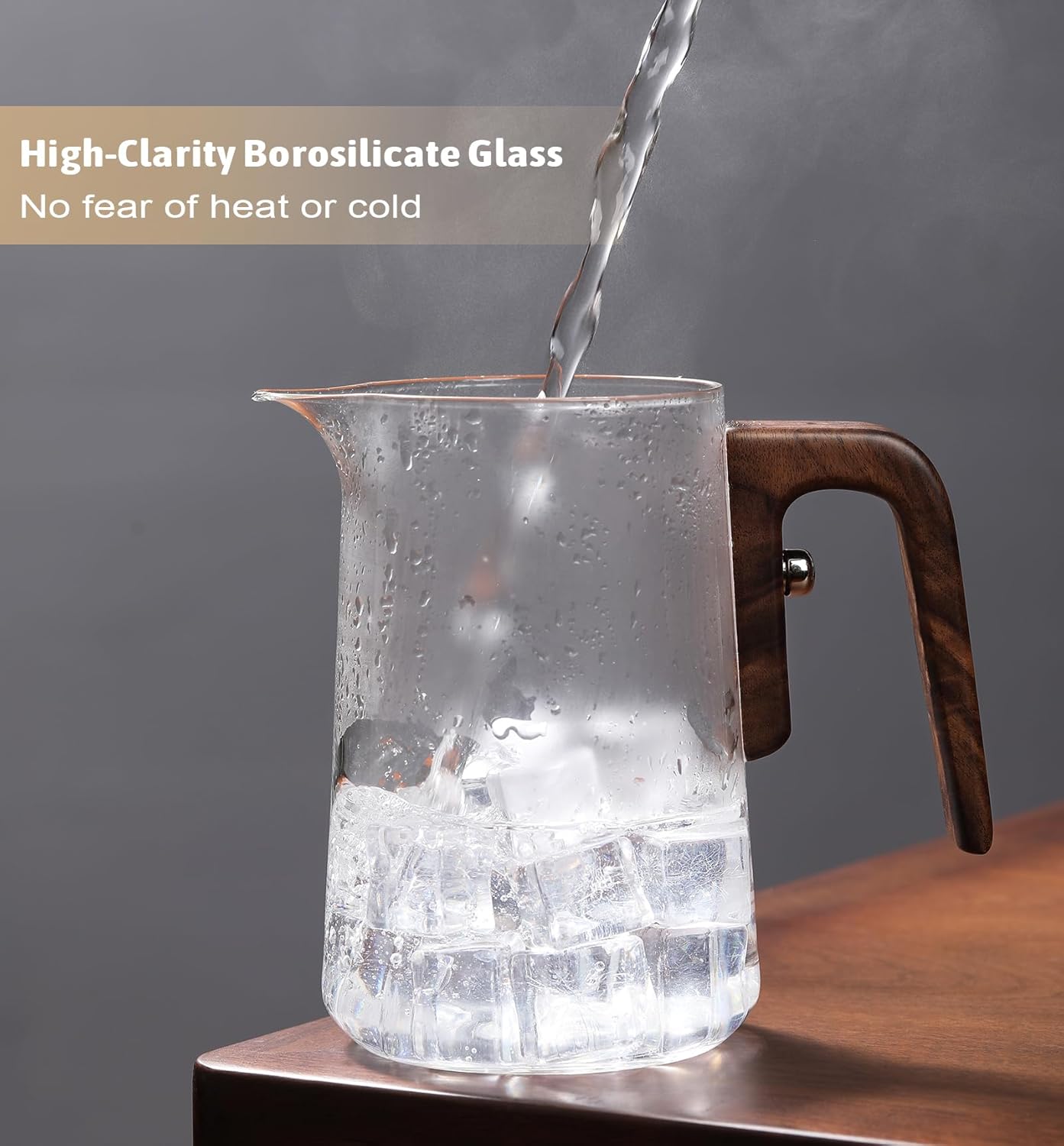 Enchanti Tea Pot - 800 ml/27.1 oz Magic Witchcraft Enchanted Glass Teapot with Strainer, Wooden Handle, Magnetic Water Separation Design, for Loose Leaf, Flower & Herbal Teas