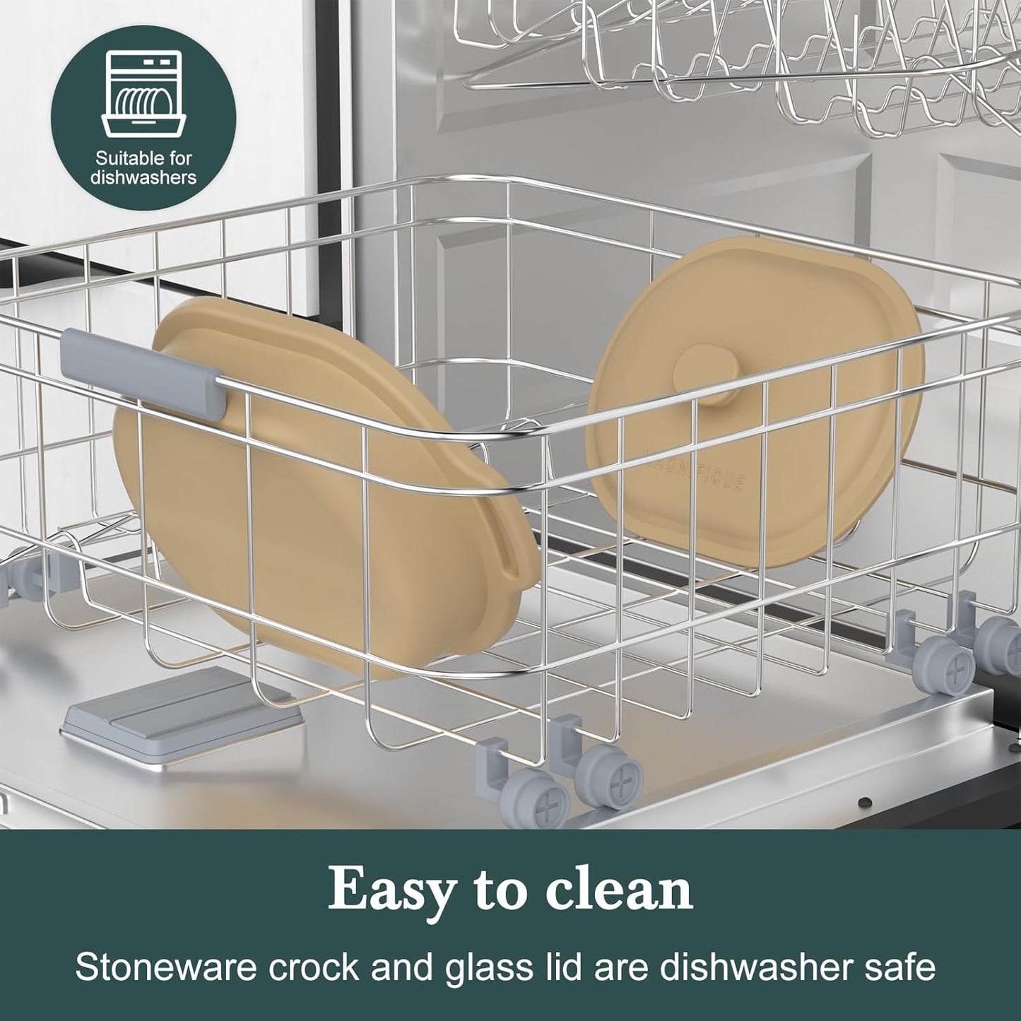 4 Quart Programmable Slow Cooker with Flexible Easy Programming, 8-in-1 Multi-Cooker with Dishwasher Safe Lid & Removable Crock Pot & Wooden Spoon, Nonstick, Oven Safe Pot to 500°F, Brown