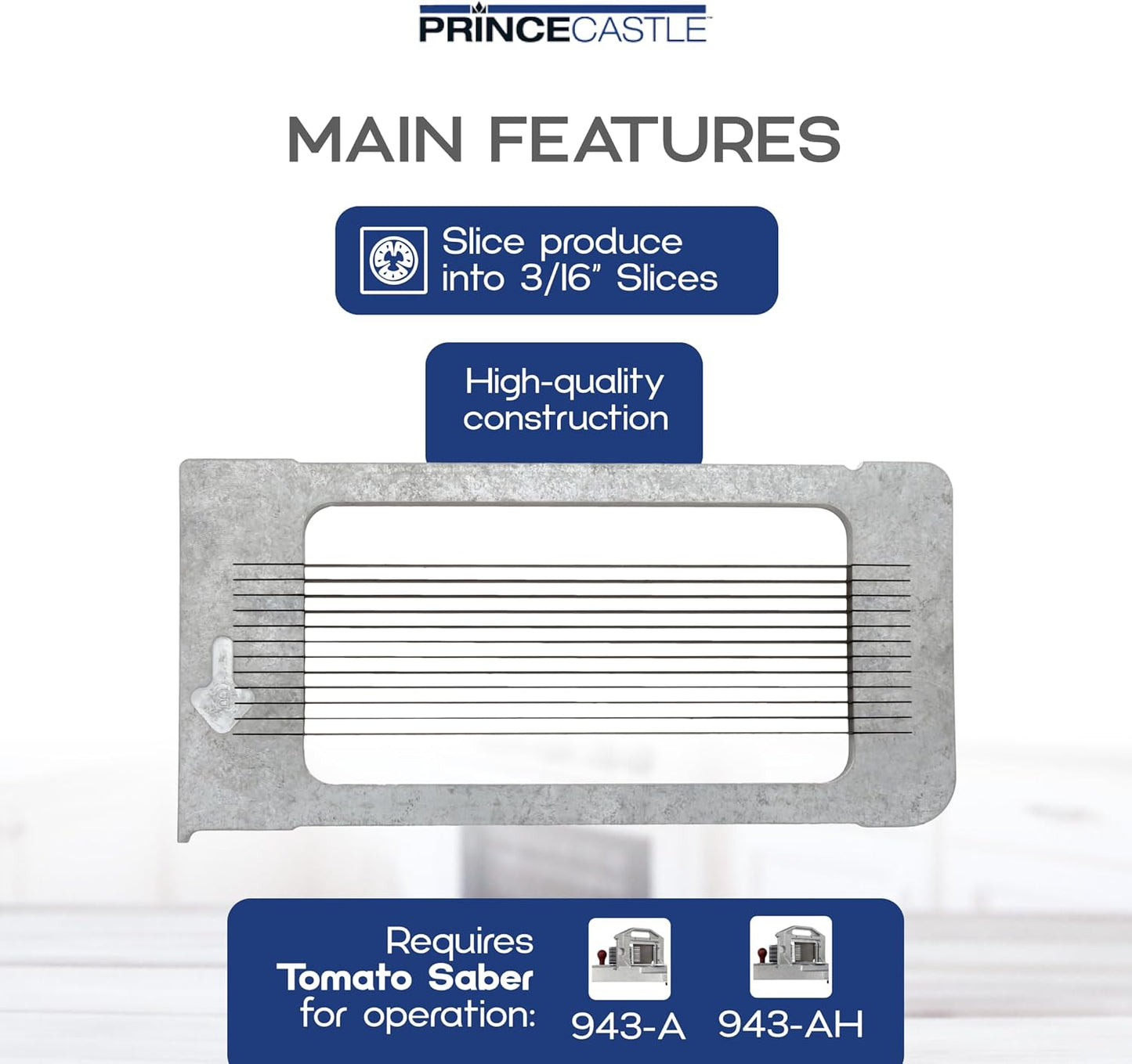 Prince Castle 3/16" Blade Cartridge for Tomato Saber - Blade Replacement Cutter Blade for Cutting and Chopping Tomatoes, Fruits and More in Commercial Kitchens, Restaurants and More