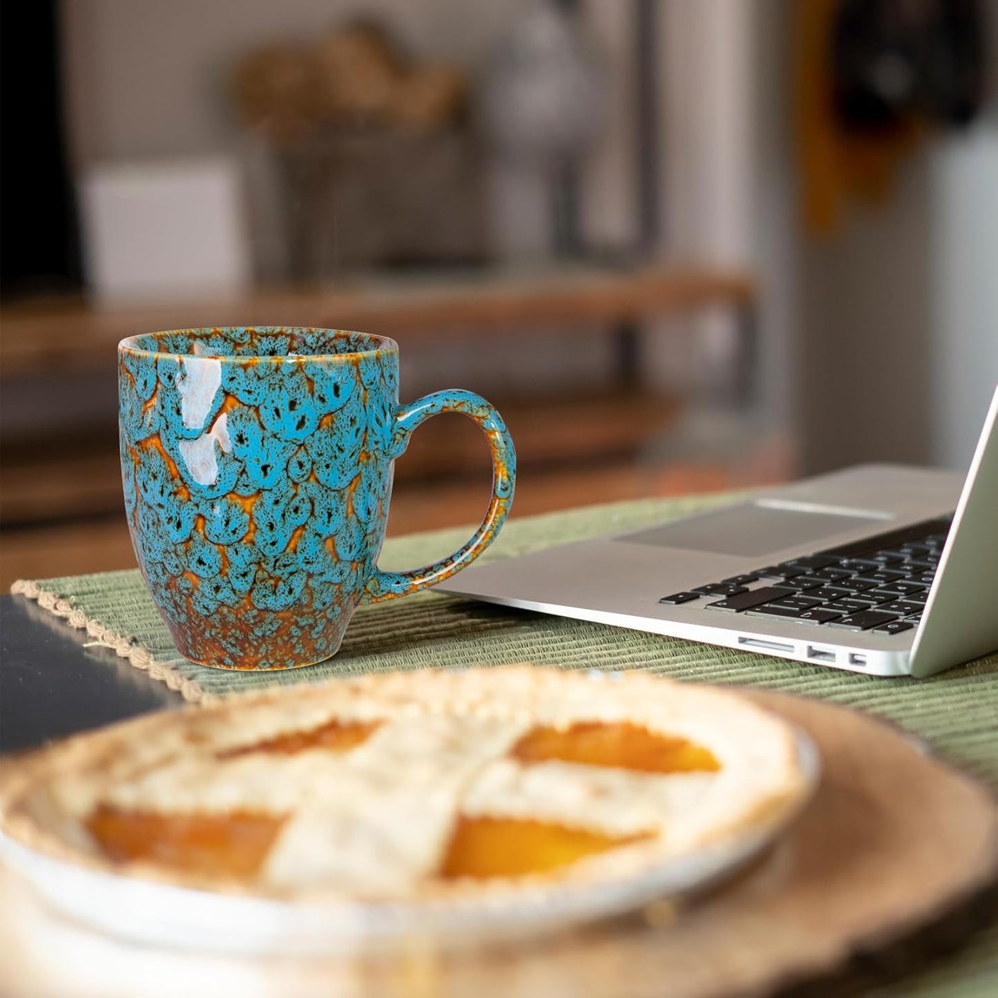 Set of 2 Durable 16 oz Coffee Cups, Large Coffee Mugs with Ergonomic Handle, Ceramic Mugs Dishwasher & Microwave Safe, Ideal Tea Mugs for Home, Office, Gifts (coffee, Tea, Hot Cocoa, Latte Cup)