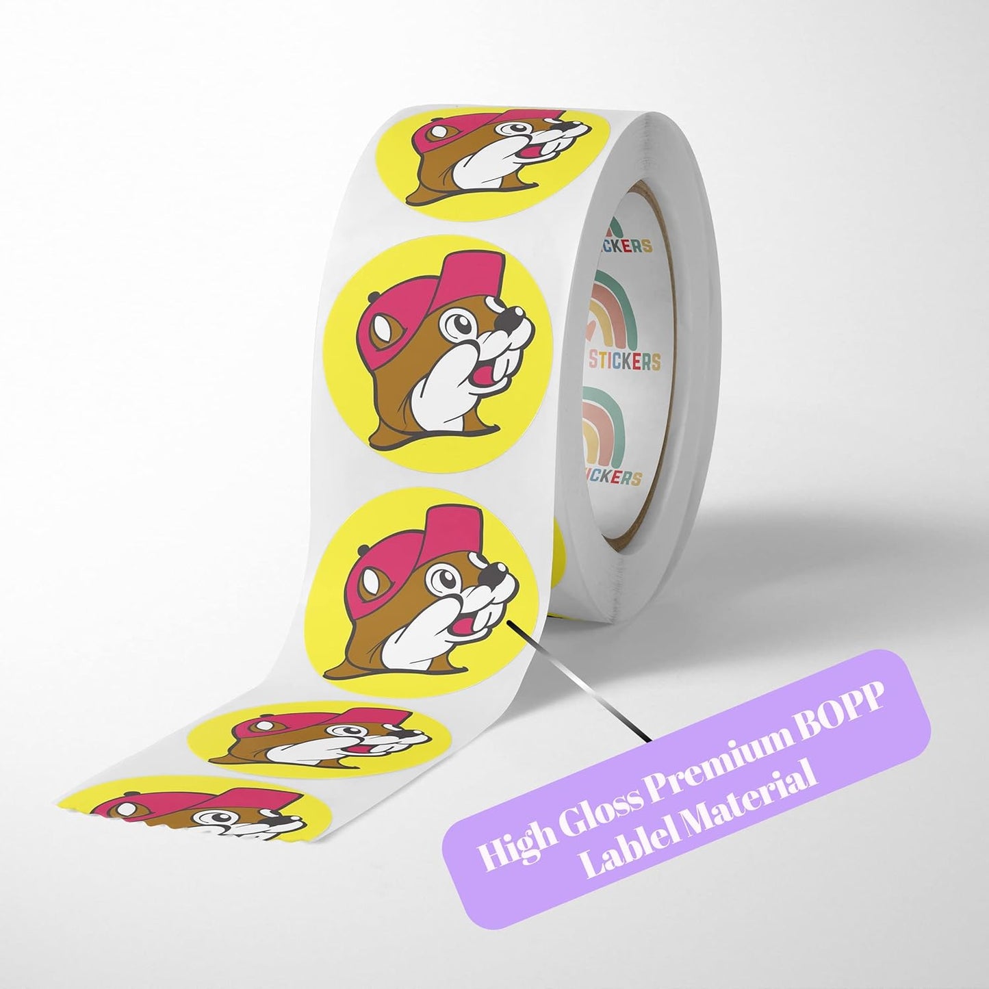 150 Custom Circle/Square BOPP Roll Labels- Personalized Stickers for Business Logo, Party, Wedding Favor, Baby Shower-Any Design Text + Image, Matte/Gloss Finish (3 Inch Circle)