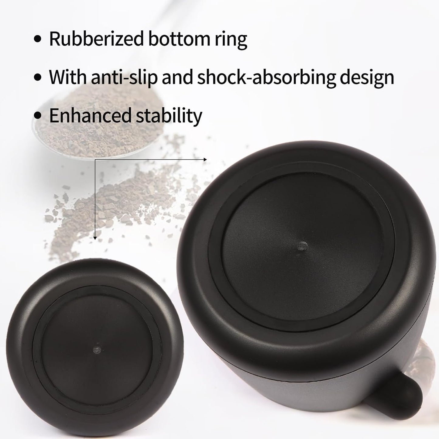 Knock Box Large Capacity Design Espresso Knock Box Shock-absorbent Knock Box Espresso with Removable Knock Bar and Non-Slip Base Espresso Accessories for Home/Office