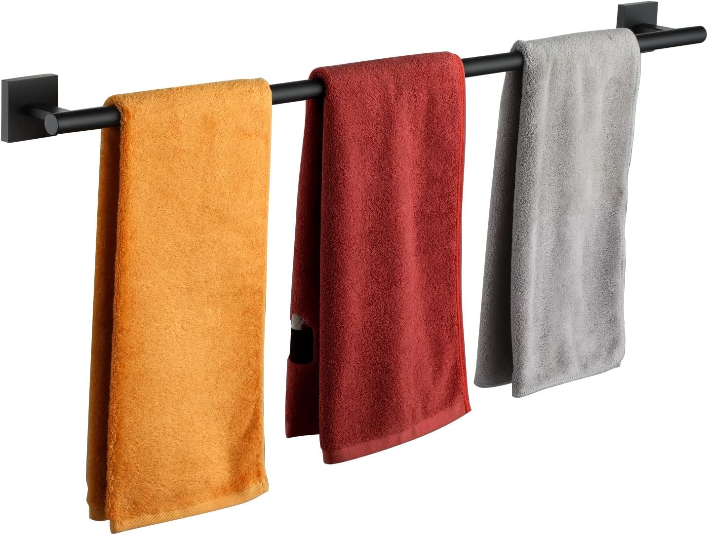 KOKOSIRI 36'' Towel Rails Bathroom Towel Bars Matte Black 36 Inch Bath Towel Holder for Washroom Kitchen Wall Stainless Steel B4005BK-L36