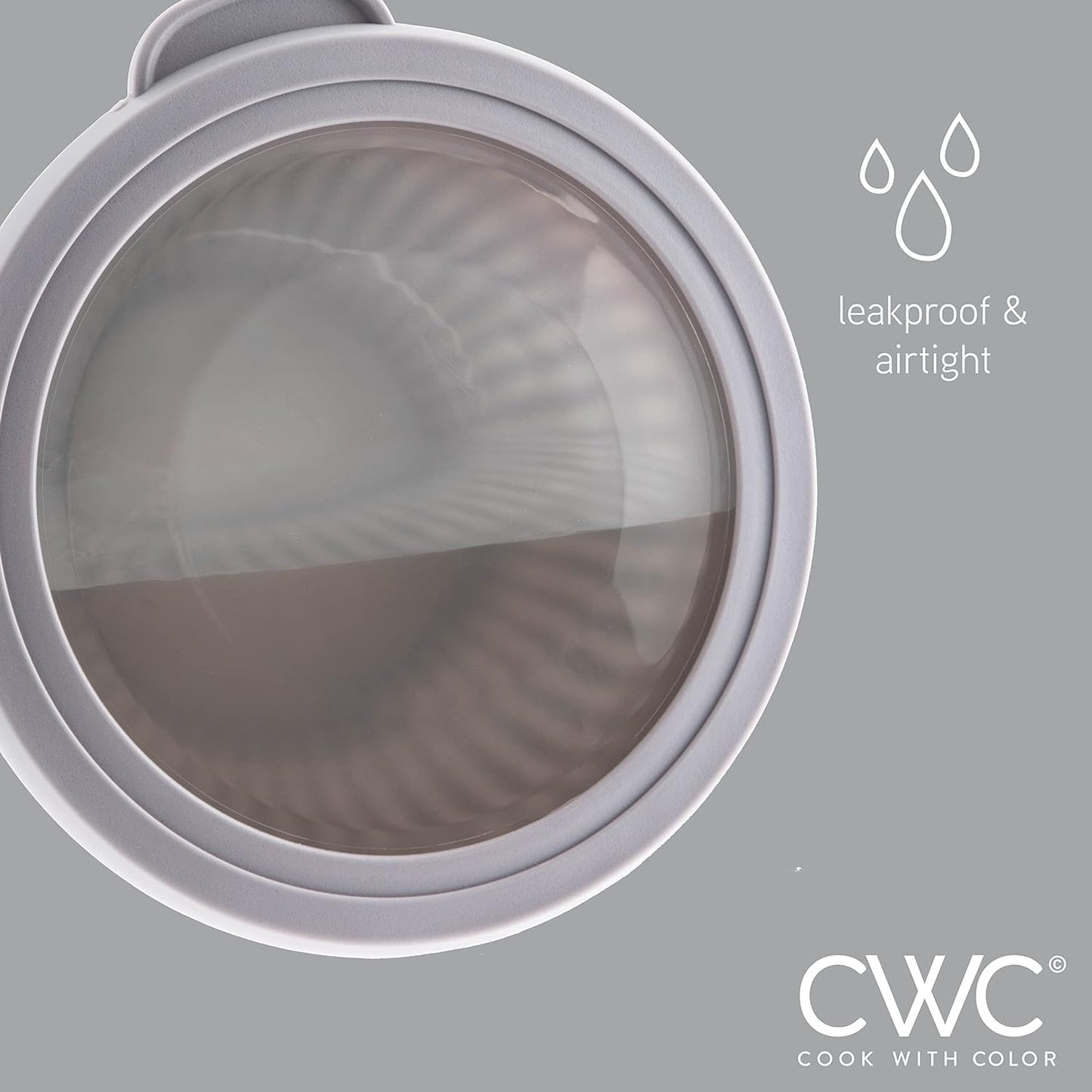 COOK WITH COLOR Prep Bowls with Lids- Wide and Deep Nesting Plastic Small Mixing Bowl Set with Lids, 8 Piece Set - Wide Bowls, Black/White