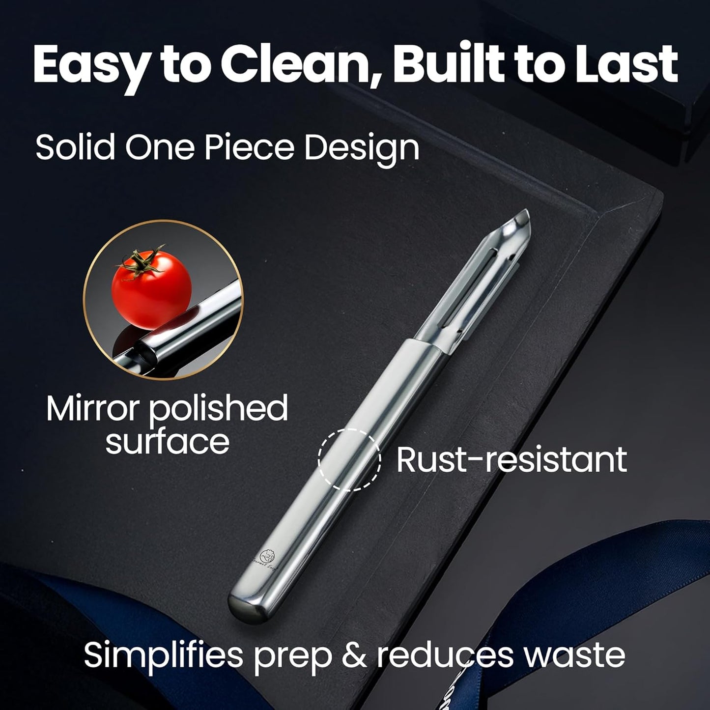 Vegetable Peeler, Ultra Sharp Potato Peeler, Best for Veggie & Fruit, Seamless One-Piece Design, Peel Both Ways - Left & Right-Hand Friendly, Dishwasher Safe, 5-Year Warranty