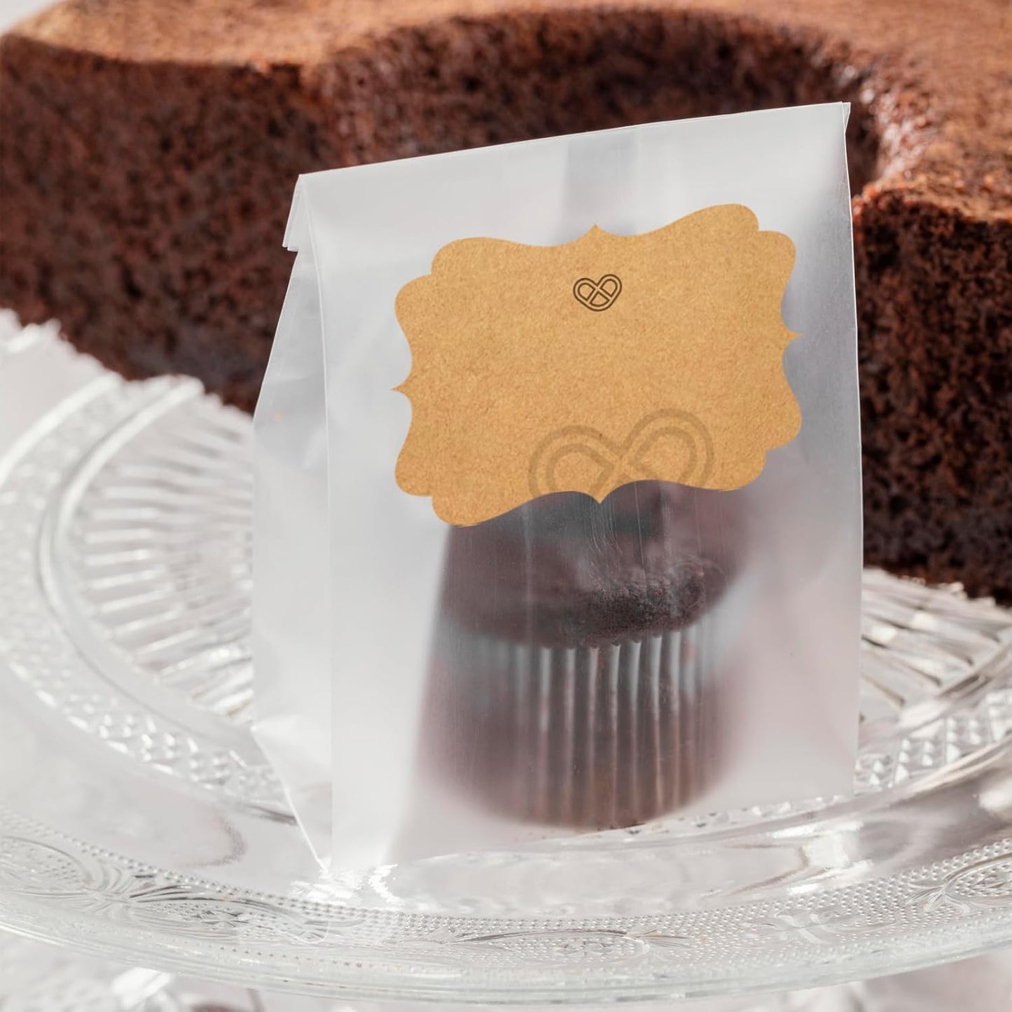 Dark Kraft Labels Stickers, 250 PCS 3" x 2" Fancy Shape Stickers Labels for Storage Box or Food Jars Holiday Present Stickers Christmas Gift Tags