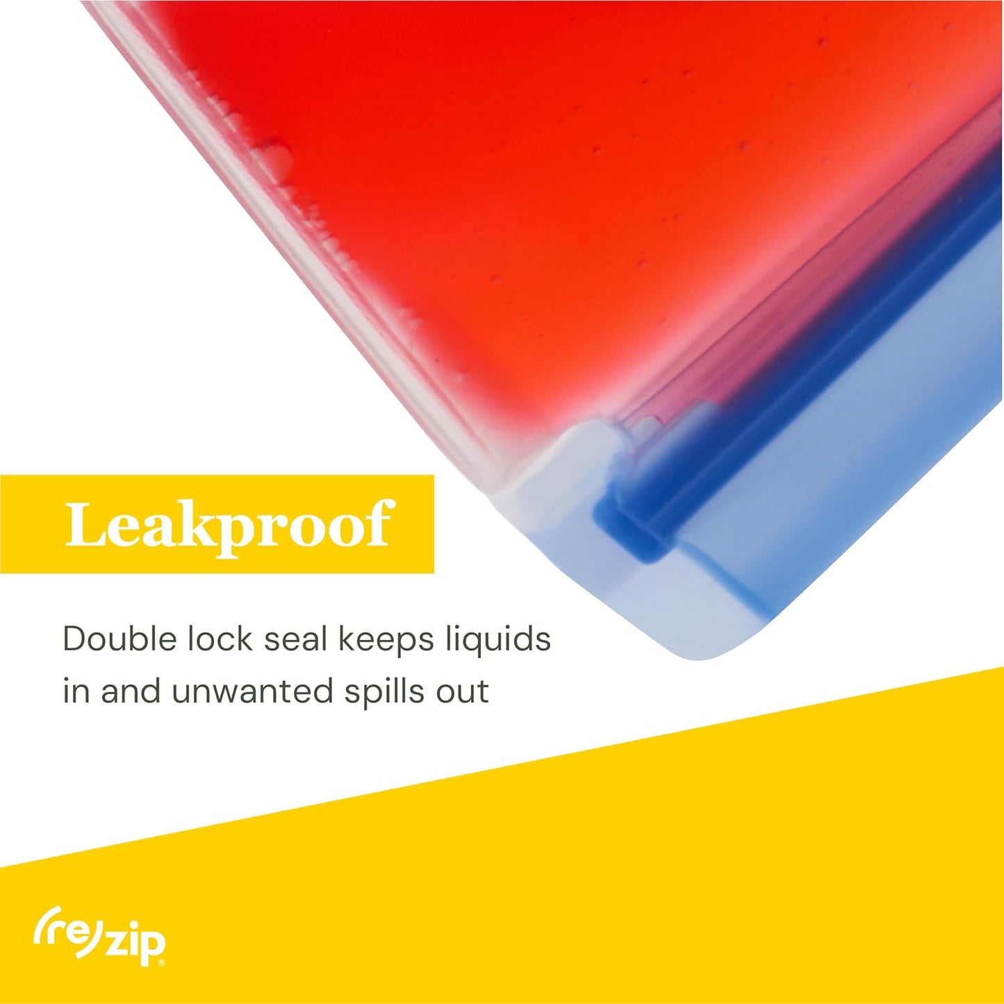 (re) zip 4-Piece Reusable Food Storage Bag Kit – Leakproof, Airtight, BPA-Free, Food-Safe PEVA – Freezer Safe & Travel Friendly – Includes 1 Gallon, 2 Sandwich & 1 Snack Bag