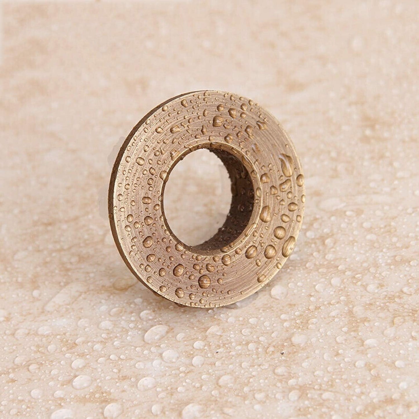 Sink Basin Trim Overflow Cover Brass Insert in Hole Round Caps Antique Brass