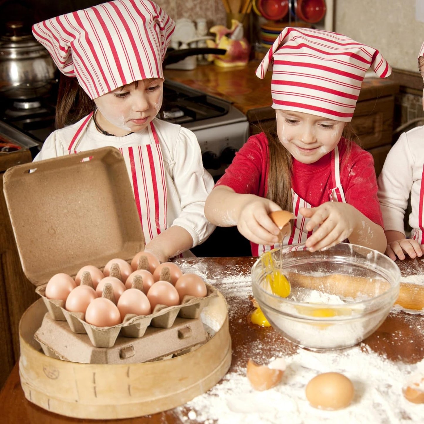 Rtteri 200 Pieces Paper Pulp Egg Cartons 3x4 Style Vintage Blank Egg Cartons for Fresh Duck Quail Storage Kitchen Family Farmhouse