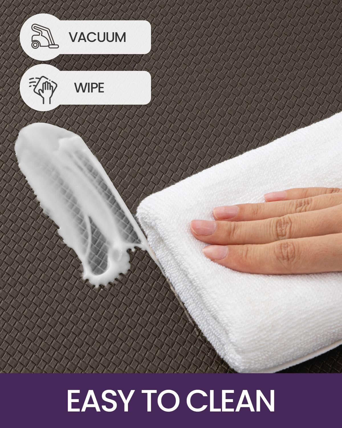 DEXI Kitchen Floor Mats Cushioned Anti Fatigue,17x29+17x59, Standing Runner Rug Waterproof, Comfort Memory Foam Padded for Front Sink Laundry Set of 2, Brown