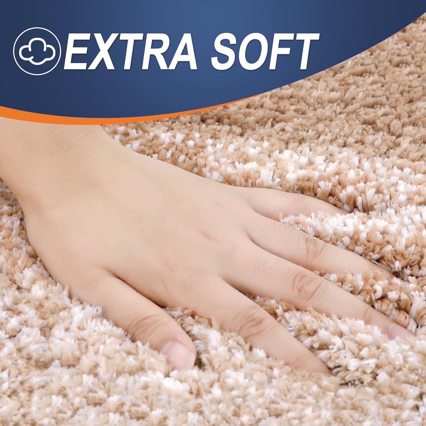 OLANLY Bathroom Runner Rugs 47x24, Extra Soft Absorbent Microfiber Bath Rugs, Rubber Backing, Quick Dry, Machine Washable Bath Mats for Bathroom Floor, Tub and Shower, Home Decor Accessories, Beige