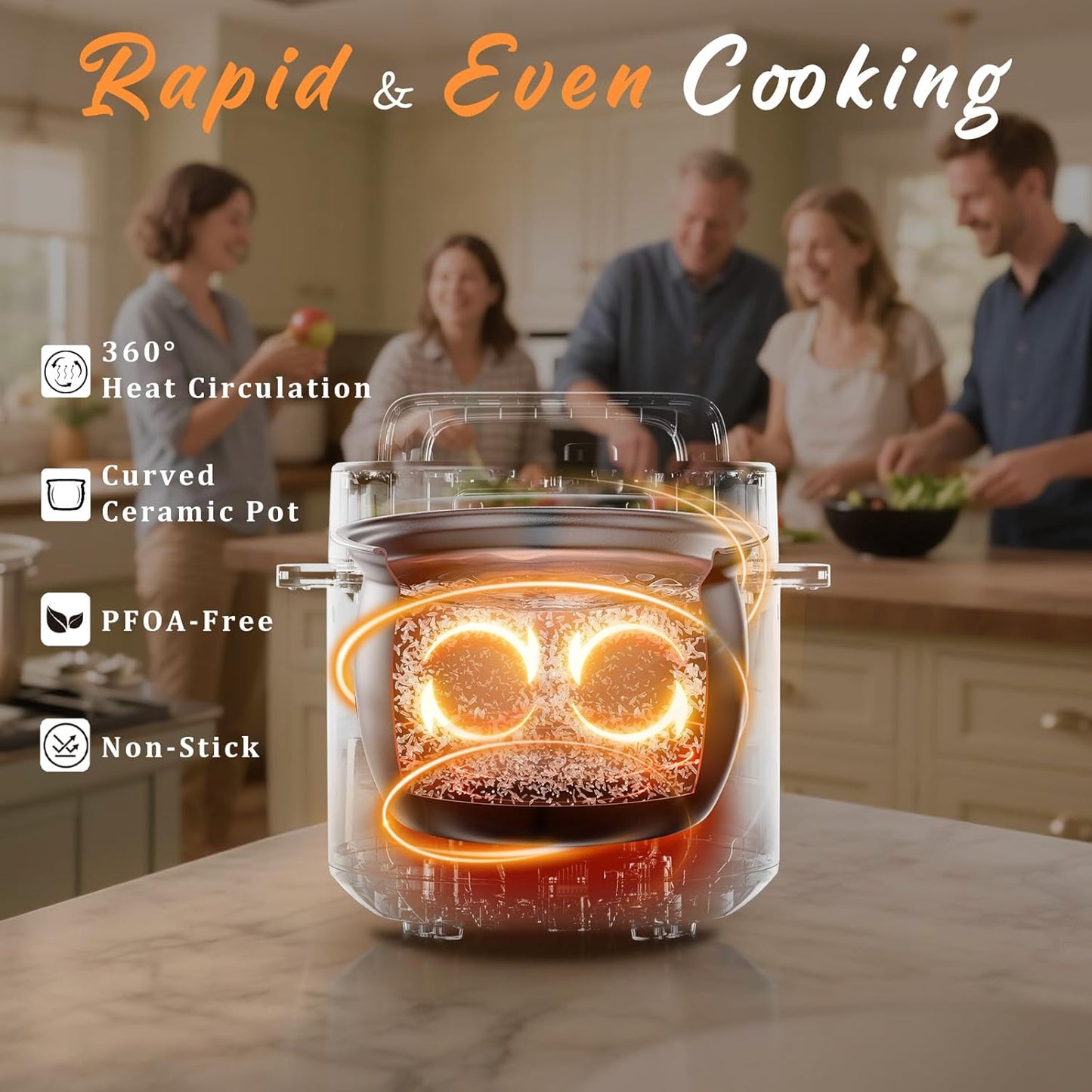 Fullwill Electric Pressure Cooker 6QT Dual Pots, 12 in 1 MultiFunction Cooker with 304 Stainless Steel & Ceramic Pots, Pressure Cook, Soup, Porridge, Yogurt, Meat Stew, Rice, Poultry, Beans and More