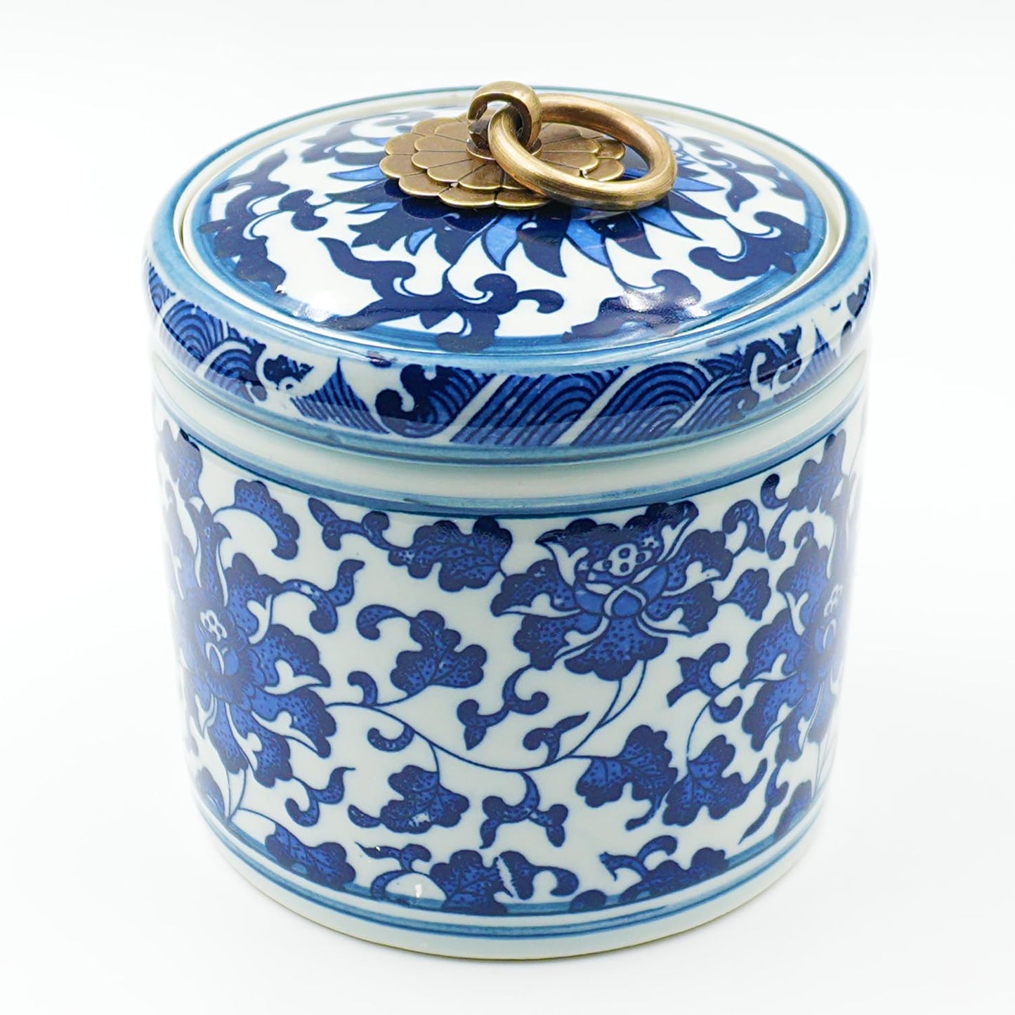 Blue and White Salt Cellar with Lid, Salt Containers for Countertop, Salt Box, Salt Holder, Salt Bow, Salt Jar, Salt Dish, Salt Well, Salt Keeper, Salt Crock