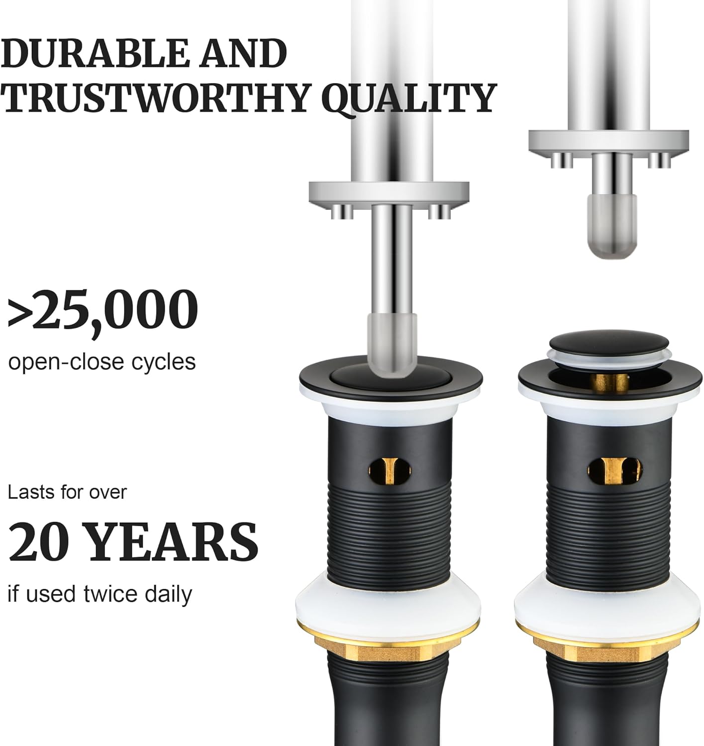 Pop up Sink Drain Stopper for Bathroom Vessel Vanity Sink Art Basin Matte Black, Small Cap with Overflow, Metal Pop-up Drain Strainer with Detachable Basket Stopper