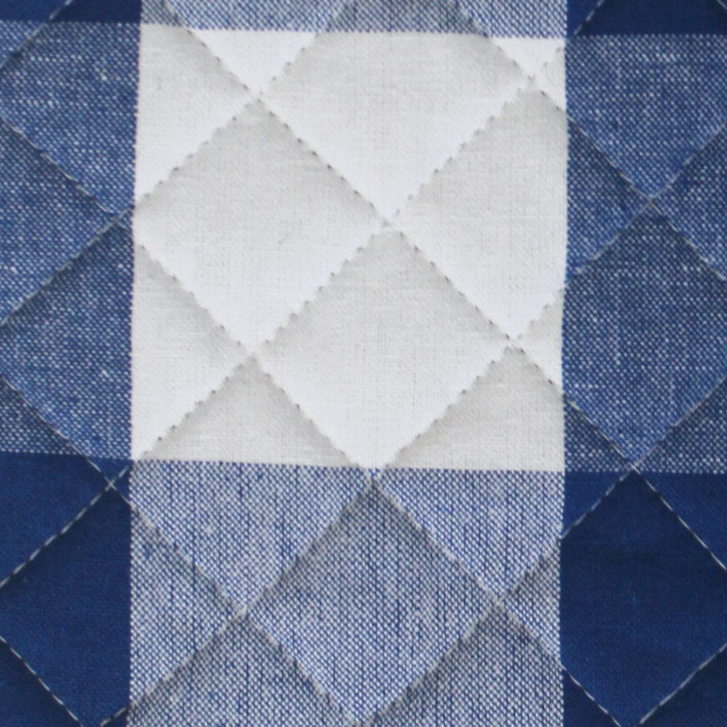 Encasa Homes 8 inches Oven Microwave Potholders (2 pc Set) for Kitchen Cooking & Baking - Heat Resistant, Thick & Safe, Protection of Hands from Hot Utensils - Buffalo Blue Checks