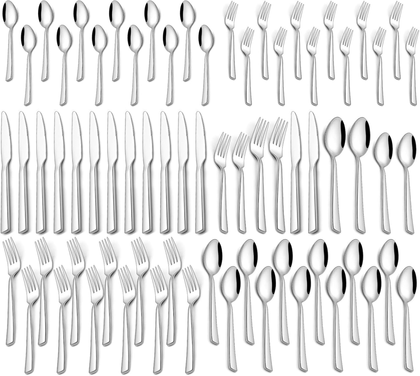 40 Piece Silverware Set For 8,Stainless Steel Flatware,Tableware Set Include Spoons/Forks/Knives,Yoehka Mirror Polished Cutlery/Utensil Set For Home Kitchen Restaurant Hotel,Dishwasher Safe