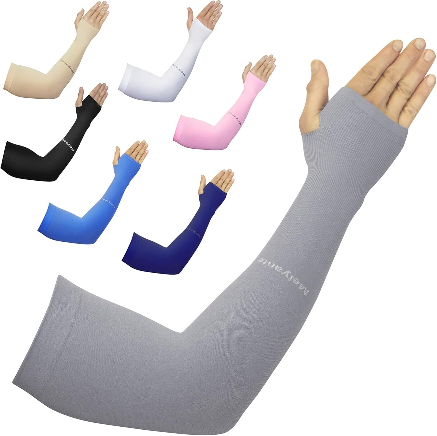 Arm Sleeves for Men Women Work 1 Pair UV Sun Protection UPF Long Sleeves Tattoo Cover Up Sleeves to Cover Arm Sleeves Cooling