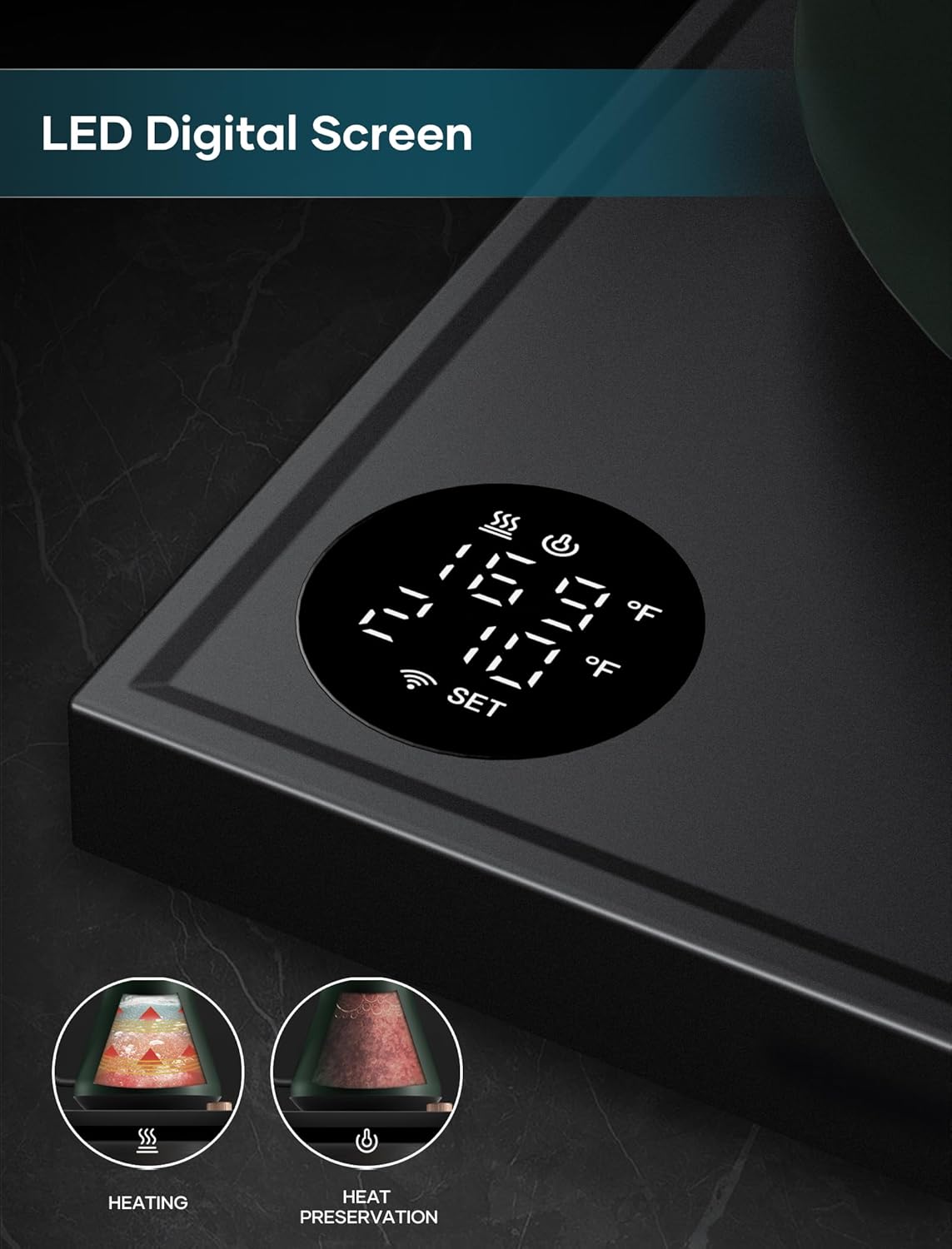 Electric Kettles, Gooseneck Electric Kettle, ±1℉ Temperature Control, Stainless Steel Inner, Quick Heating, for Pour Over Coffee, Brew Tea, Boil Hot Water, 0.9L Hunter Green