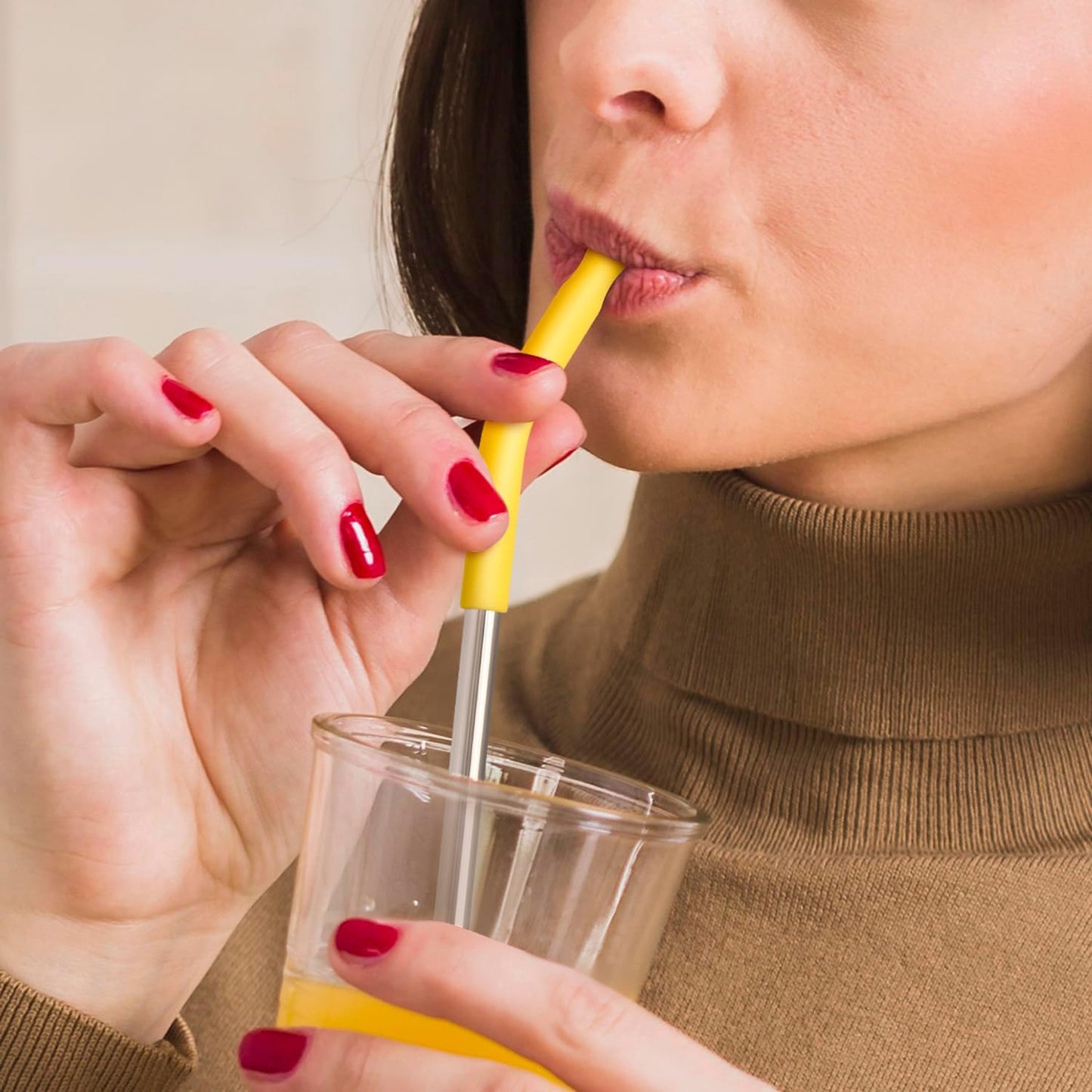 40 oz Straight Metal Straws for 40 oz Stanley Tumbler, 6Pcs Stainless Steel Reusable Drinking Metal Straw with Colourful Silicone Tips,Straw for Glass Cups, BPA FREE