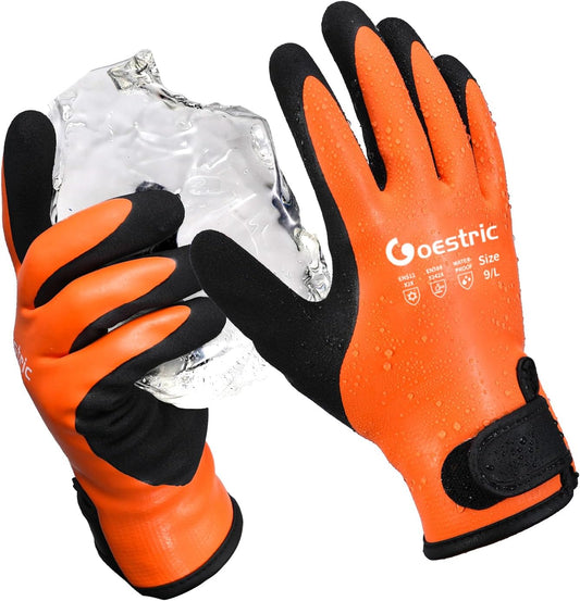 Waterproof Winter Gloves for Men & Women, Insulated Work Gloves with Grip for Cold Weather, Construction & Snow Work