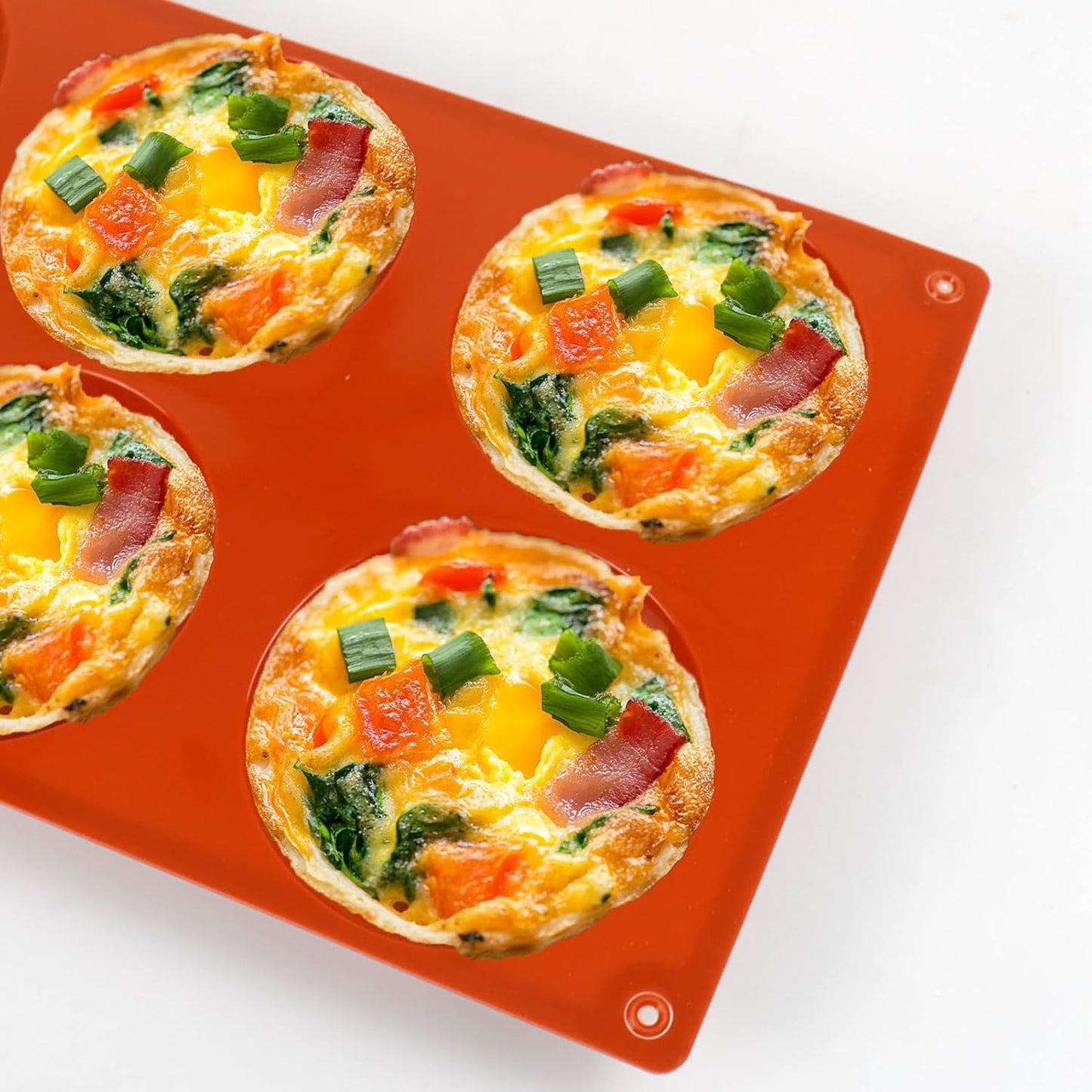 Palksky Silicone Egg Molds for Oven Baking, 3 Pcs 6-Cavity Silicone Egg Bite Molds for Breakfast Sandwiches, Non-Stick 3" Muffin Top Pans/Whoopie Pie Pan