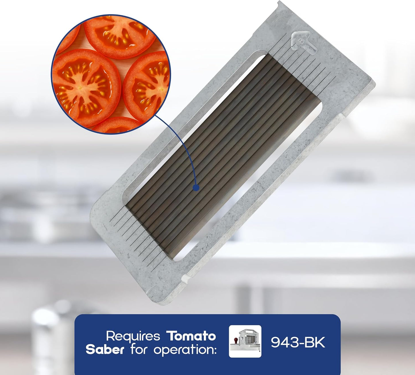 Prince Castle 1/4" Blade Cartridge for 943-BK High Yield Tomato Saber, 11 Blades-Blade Replacement Cutter Blade for Cutting and Chopping Tomatoes, Fruits and More in Commercial Kitchens, Restaurants