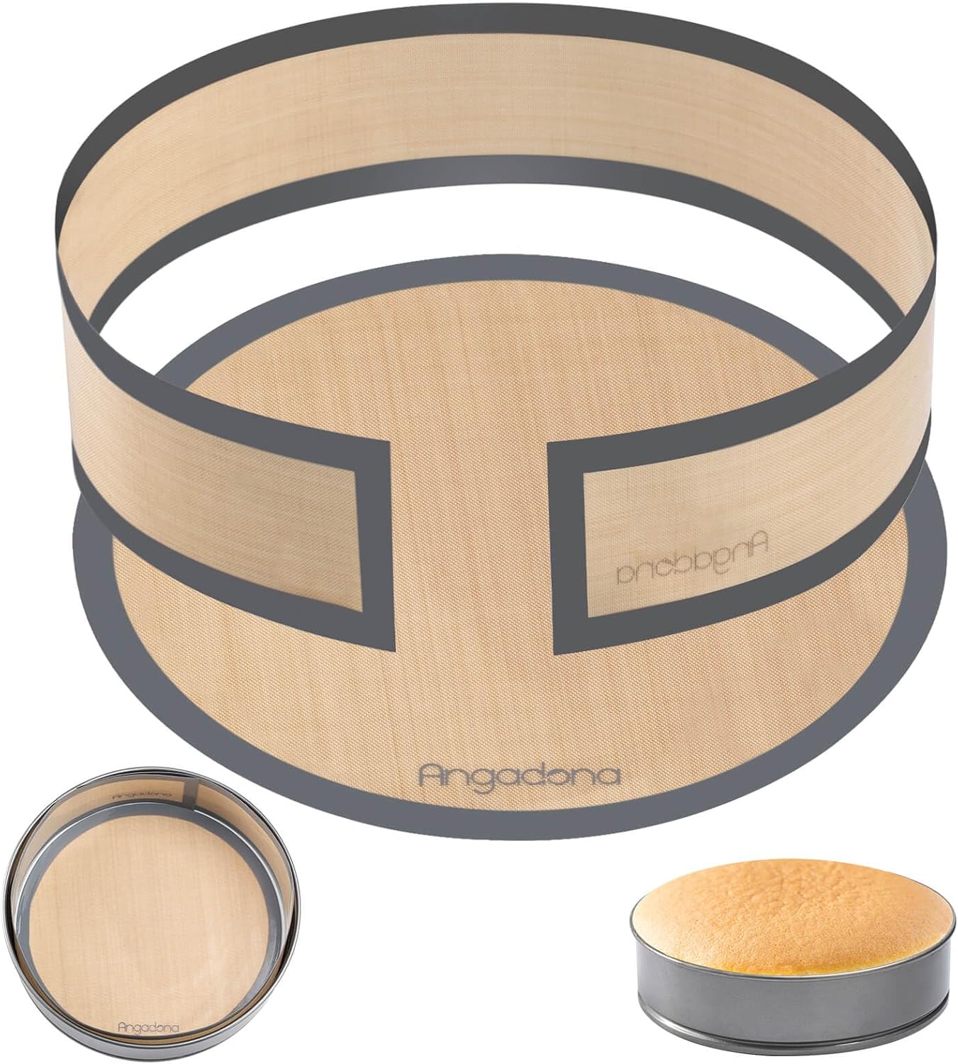 Silicone Baking Mat for Springform Pan 10 inch, Prevent cake from Sticking to Bottom and Side,Easy Clean & Non Sick Silicone Baking mat for Cheesecake Pan