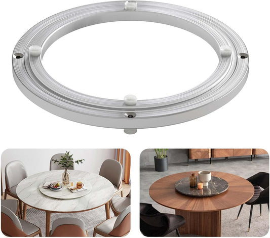 Pisman Aluminium Alloy Turntable Bearing, Heavy Duty Lazy Susan Rotating Bearing Turntable,Smooth Swivel Plate Hardware for Round Dining Table,DIY. Silent Rotating Base Only(10inch)