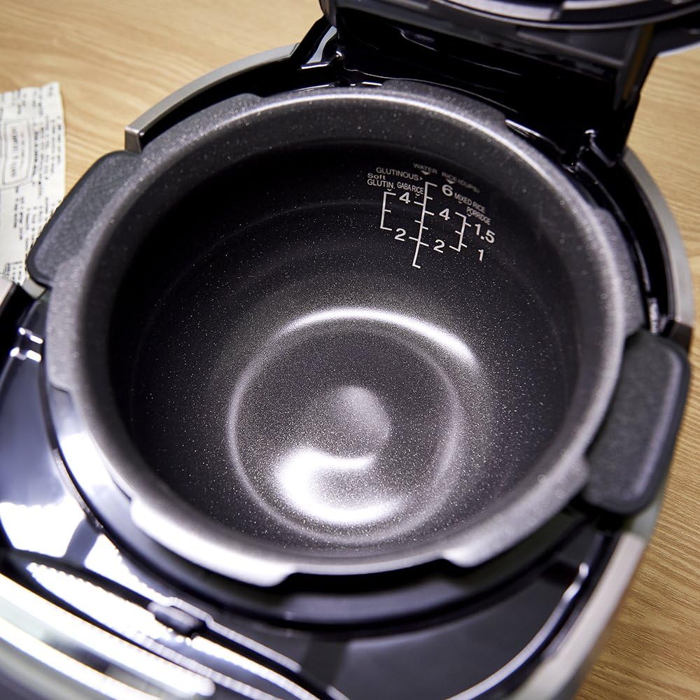 CUCKOO CRP-DHSR0609FD 6-Cup (Uncooked) / 12-Cup (Cooked) Induction Heating Pressure Rice Cooker with Nonstick Inner Pot, 21 Menu Modes, Fuzzy Logic Tech, 3 Voice Guide, Auto Clean (Dark Grey)