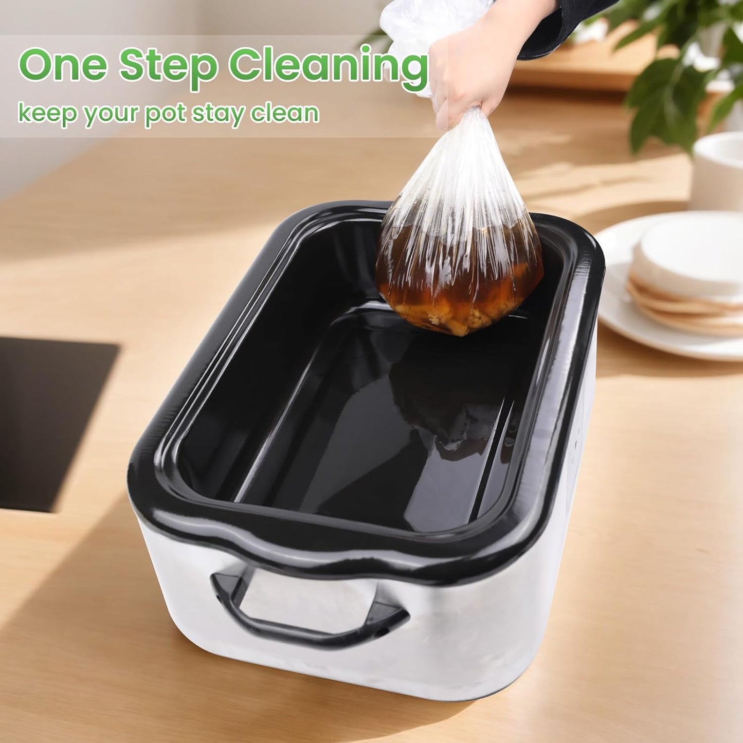 CAREGY Electric Roaster Liners 34 x 18 Inch 10 Counts Disposable Roaster Liners Fits 16, 18, 22 Quarts Roasters, Roasting Oven Liners Cooking Bags for Immediate Cleanup