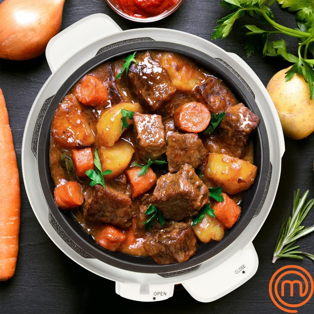 MasterChef 13-in-1 Pressure Cooker- 6 QT Electric Digital Instant MultiPot w 13 Programmable Functions- High and Low Pressure Slow Non-Stick Pot Cooking Warmer Options, LED Display, Delay Timer, Rice