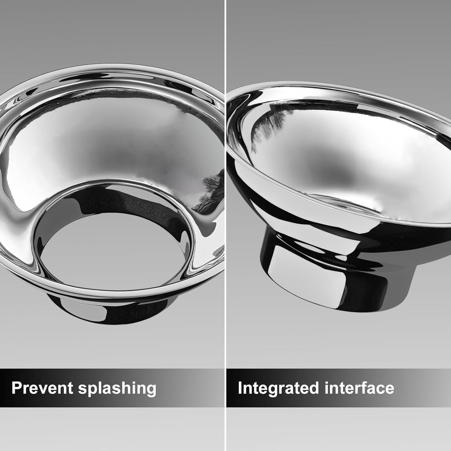 5.7 Inch X 2.78 Inch Mouth Metal Canning Funnel for Wide Mouth Mason Jars - Stainless Steel Wide Mouth Funnel for Kitchen Filling（Wide-mouth funnel without filter）