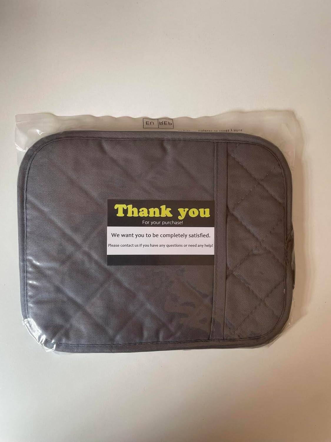 Kitchen Everyday Basic Pot Holder Heat Resistant Coaster Soft Silicone Water Resistant Pot Holder Set Oven Mitts with Pocket, 2 Piece Set, 7"x9" Grey