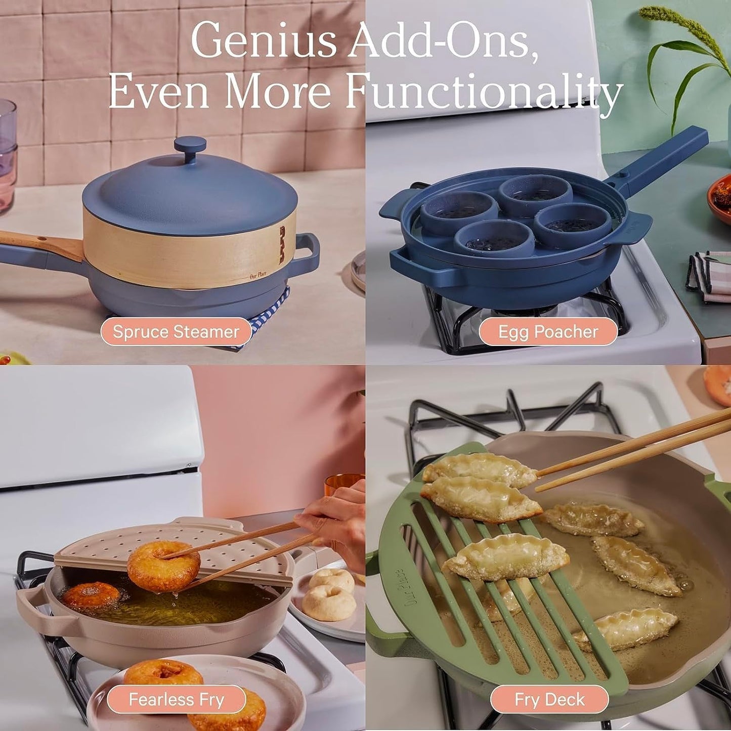 Our Place Always Pan 2.0-10.5” (2.6 Qt) Nonstick, Toxin-Free Ceramic Cookware | Patented 10-in-1 Aluminum Frying & Sauté Pan | Safe for Oven, Induction & All Cooktops up to 450°F | Sage