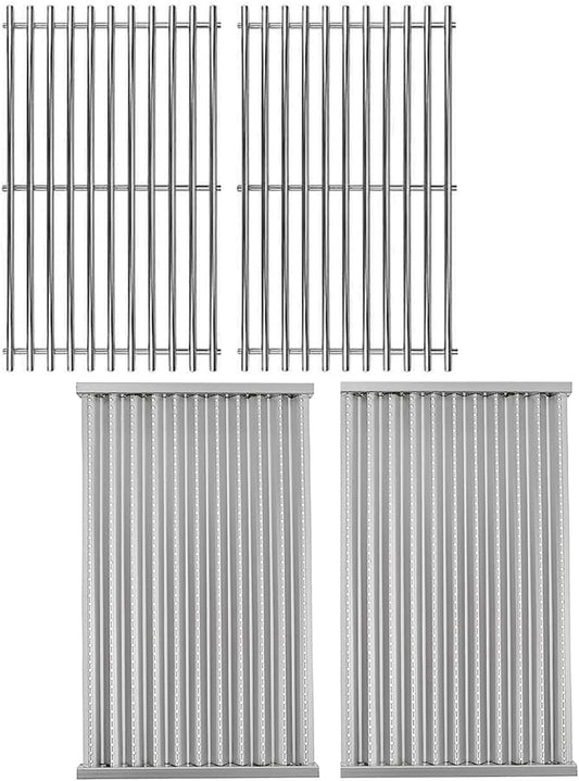 S4B316 (2-Pack) 17" Grill Cooking Grate and Emitter for Charbroil TRU-Infrared 463642316 463644220 463632320 463675016 463644220 G362-2100-W1, for Charbroil 463245518 4636750